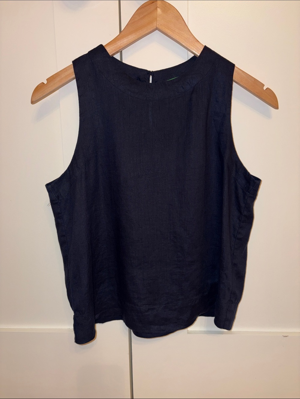 Final Price- no offers! United Colors Of Benetton Navy Sleeveless Linen Tank- XS